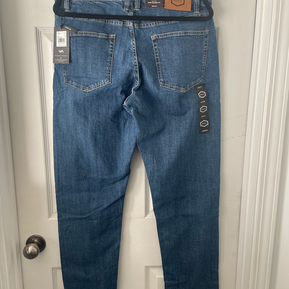 Men’s RVCA Daggers slim straight fit jeans - Picture 2 of 8
